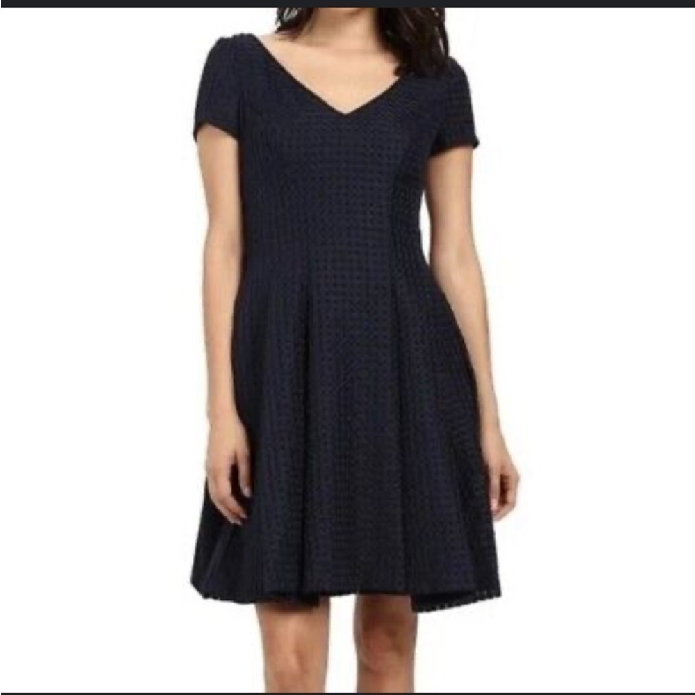 NUE by Shani Weave Texture Fit & Flare Mini Dress
